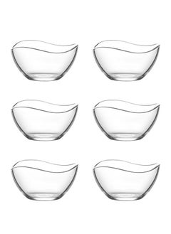 Buy 6-Piece serving bowls set clear 310ML in Saudi Arabia