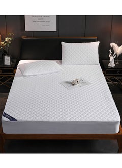 Buy Waterproof Cotton Mattress Cover 180x200 cm – Soft, Quilted, and Breathable with 2 Pillowcases in UAE