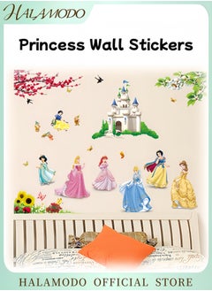 Buy Princess Wall Stickers for Kids Cartoon Character Stickers for Girls Room PVC DIY Removable Stickers Castle Sticker for Girls Nursery & Bedroom & Living Room & Art Home Decor Mural Decoration in Saudi Arabia