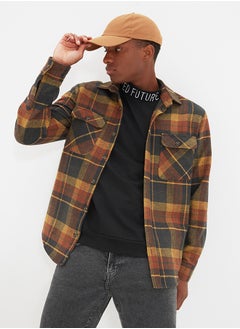 Buy Tile Double Pocket Flap Regular Fit Winter Lumberjack Checkered Shirt TMNAW21GO0031 in Egypt