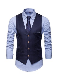 اشتري New Men's British Fashion Slim Fit Suit Vest في الامارات