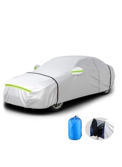 Buy Outdoor Full Car Cover Sedan Cover Universal Fit 177-194 Inch Sunscreen Heat Protection Dustproof Scratch-Resistant UV Protection Car Cover in UAE