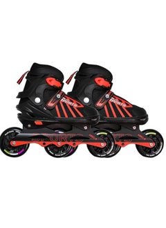 Buy ENDLESS Inline Adjustable Skates Large 39 EUR (UK 5.5) - 43 EUR (UK 9) for 12 Years and Above | Aluminium Chassis and 100 mm PU Three Wheels | With ABEC 9 Bearings | Indoor and Outdoor in Saudi Arabia