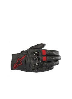 Buy Alpinestars Men's Celer v2 Leather Motorcycle Short-Cuff Glove, Black/Red, Large in UAE