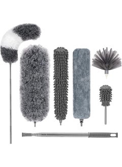 Buy Feather Duster for Cleaning Retractable Telescoping Extension 30 to 100 Inches Duster Duster with Long Handle Reusable Bendable Washable Lightweight Duster for Ceiling Fans (Set of 7) in Saudi Arabia