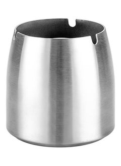 Buy Ashtray Stainless Steel Outdoor Indoor Windproof Ash Tray for Patio Home Office Living Room Hotel (Silver, Small) in UAE