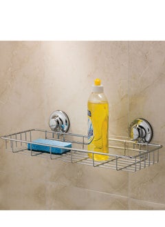 Buy Everloc Bathroom Shelf, No Drilling, No Screws, No Glue, No Adhesive, Vacuum Suction Wall Mounted Chrome Shampoo holder, Sink Caddy, Organizer for Kitchen and Bathroom, Shower Rack, EVL-10206 in UAE