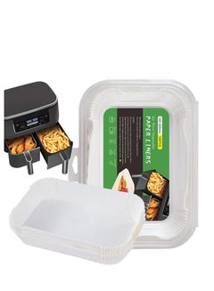 اشتري Air Fryer Disposable Paper Liner for Ninja Dual 100PCS Non-Stick Air Fryer Liners Rectangle  Air Fryer Accessories Baking Paper  SIZE 22x14 CM في الامارات