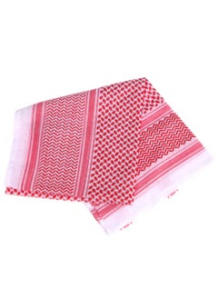 Buy Men's Red Arab Kafiya Headscarf with Aqel Rope - Stylish Desert Keffiyeh Turban for Casual Wear (55x55 inch) in UAE