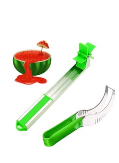 Buy 2 Pack Watermelon Windmill Cutter, Stainless Steel Watermelon Slicer, Easy Slicer Watermelon, Suitable for Cut Fruit Outs Unique Kitchen Gadgets Watermelon Knife in UAE