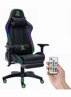 اشتري LED Light RGB Gaming Chair Lumbar Support Ergonomic Chair Gaming Chair with Footrest Computer Desk Chair Study Chair Office Chair في السعودية