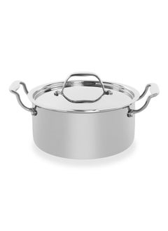 Buy Oli Casserole With Lid, Silver - 24 Cm in UAE