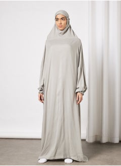 Buy Praying Dress In Plain Color With Attached Veil in Saudi Arabia