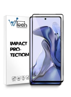 Buy Premium E2E Full Glue Full Cover Tempered Glass Screen Protector For Xiaomi 11T / 11T Pro 6.67 Inch Clear/Black in Saudi Arabia