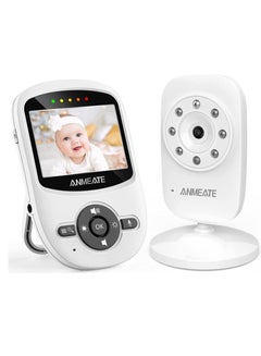 Buy Baby Monitor with Night Vision Temperature Display Time Display Music Playback Two-way Intercom in Saudi Arabia