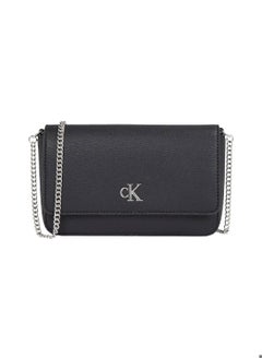 Buy Women's Minimal Monogram Long Wallet - Polyester Blend, Black in UAE