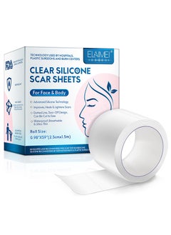 Buy Facial Invisible Scar Roll Sticker,Upgrade Clear Silicone Scar Tape for Scars, Scar Removal Sheets,Scar Strip for Variety of Scars（Transparent） in UAE