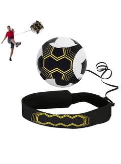 Buy Football Kick Trainer Training Equipment Soccer Aid Skills Improvement Solo Practice for Kids Adults Hands Free Universal Fits All Size Footballs in UAE