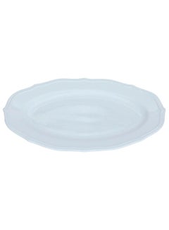 Buy White Flat Oval Porcelain Serving Dish 12 Inch in Saudi Arabia