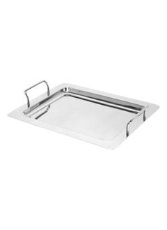 Buy Amelie Serving Tray Chrome 35.5x28.5 cm in UAE