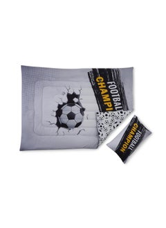 Buy Street Football 2-Piece Comforter Set 150x200cm - Grey in UAE