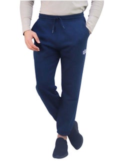 Buy Men's French Terry Mid Rise Relaxed Tapered Fit Classic Print Knit Joggers in UAE