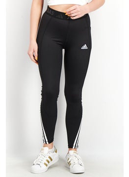 Buy Women Sportswear Fit 3-Stripes Training Leggings, Black in UAE