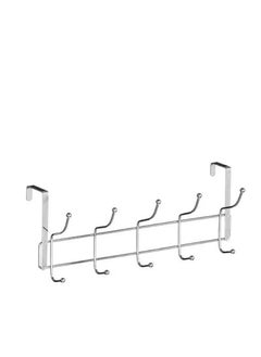 Buy ECVV Stainless Steel Door Hanger 10 Hooks, Heavy Duty Organizer Hanger Stainless Steel Towel Rack for Bedrooms, Clothes, Towels, Purses, Jackets and Bags, Silver | 23 x 11 x 6 cm | in Saudi Arabia