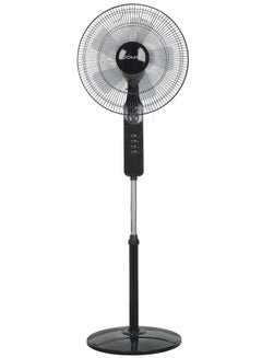Buy Stand Fan 16 Inches, 5 Blade, 3 Speed Control, Adjustable Height Ideal For Room, Office, Apartment Cooling in UAE