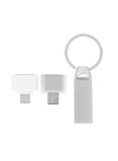 Buy U Disk Hanging Buckle USB2.0 Flash Pen Drive Memory Cell USB Stick Gift HS220 with OTG Adapter4GB in Saudi Arabia