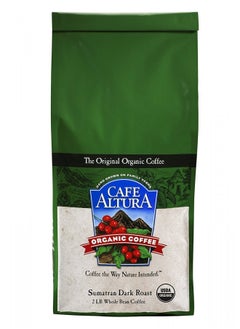 اشتري Cafe Altura Whole Bean Organic Coffee, Sumatra Dark Roast, 2 Pound في الامارات