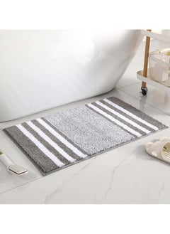 Buy Bathroom Rugs Bath Mat 50x80cm Non Slip Fluffy Soft Plush Microfiber Shower Carpet Rug Machine Washable Quick Dry Ultra Bath Mats for Tub Bathroom and Shower in UAE