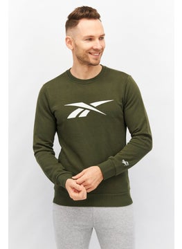 اشتري Men Sportswear Fit Long Sleeve Outdoor Sweatshirts, Taupe Green في الامارات