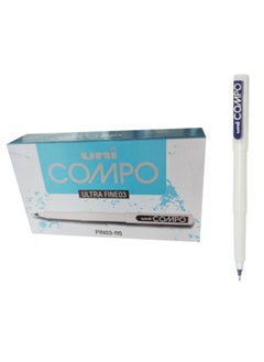 Buy 12-Piece Uni Compo 0.3mm Tip Blue Ink in UAE