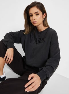 Buy Embroidered Knitted Sweatshirt in UAE