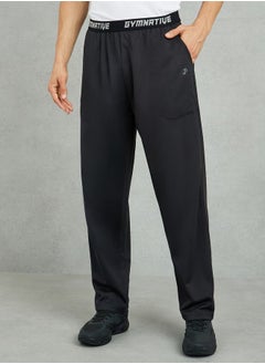 Buy Super Soft Relaxed Fit Training Track Pants with Contrast Elastic Waistband in Saudi Arabia