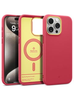 Buy Caseology Nano Pop Mag for iPhone 15 Pro Max Magsafe Case 5G [Dual Layer Silicone Case] Military Grade Drop Tested (2023) iPhone 15 Pro Max - Magenta Lychee in UAE