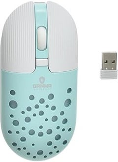 اشتري Gamma M-13 Wireless Mouse Colorful Design With Nano USB Receiver And Bluetooth Dual Mode 2.4G - Mint White في مصر