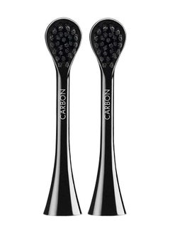 اشتري Curaprox Hydrosonic Black Is White Carbon Whitening Brush Heads, 2 Pieces - Curaprox Activated Charcoal Electric Replacement Toothbrush Heads. في الامارات