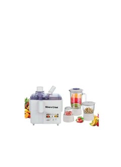 Buy Sliver Criest 4-in-1 Food Processor & Juicer - Multi-functional Smoothie Maker, Juicer, Chopper, Grinder & Mill Mincer in UAE