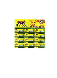 Buy Fevicol Super Glue 1 Drop Instant Adhesive, 3g x 12 Nos in UAE