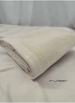 Buy Hotel Towels Light Beige Color 100% Cotton Size 30*30 Cm - INREST in Saudi Arabia