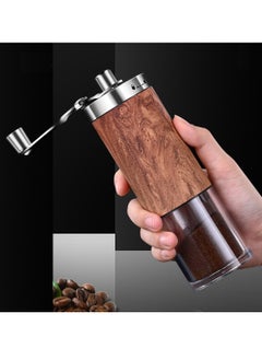 Buy Wood Grain Hand Mill Coffee Bean Grinder with Adjustable Coarseness Settings in Saudi Arabia