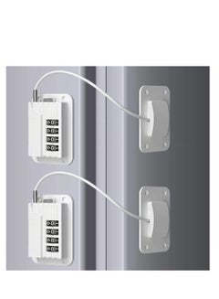 اشتري Refrigerator Lock Combination Fridge Locks 2 Pack Adhesive RV Refrigerator Locks for Adults White Fridge Combination Lock Safety Fridge Locks for Kids Electric Mini Freezer Door Lock في السعودية