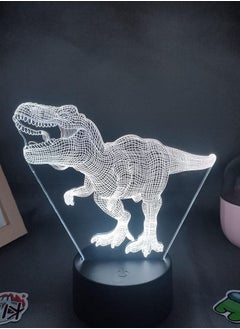 اشتري Dinosaur Animal 3D Dinosaur LED Neon Lamps RGB Multicolor Night Lights Birthday Gift Colorful Manga for Kids Children Bedroom Table Decor With Remote في الامارات