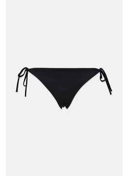 اشتري Women Tie Closure Solid Bikini Bottom, Black في السعودية