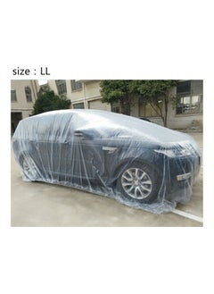 Buy 3 Size LDPE Film Outdoor Clear Disposable Full Car Cover Rain/Dust Resistant Garage Universal Temporary in UAE