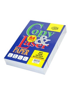 Buy FIS A4 Copy & Laser Photocopy Paper, 500 Sheets, White, 80 gsm, A4 (210 x 297 mm) Size - FSPWA4JFNE in UAE