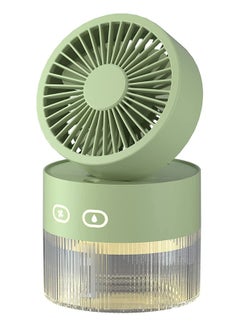 اشتري Foldable Small Desk Fan with Cool Wind Humidification Spray USB Battery Powered Vortex Fan Three-Speed Powerful Airflow 60° Rotation Home Office Bedroom Desktop Silent Fan (Green) في السعودية