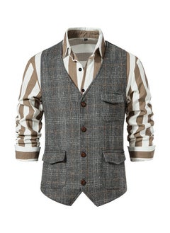 Buy New Retro Lapel Suit Vest in Saudi Arabia